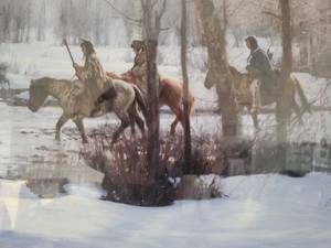 lot 37 image: Following the River, Robert Duncan, Framed Print 43 x 31
