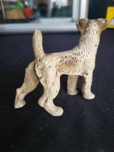 lot 73 image: Rare Hubley of Lancaster  PA. Solid Cast Iron Airedale Terrier Paperweight.