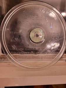 lot 87 image: A very cool vintage Glass Cheese Preserver.