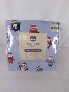 NEW Altitude Home Cotton Flannel Sheet Set- Snowmen Queen