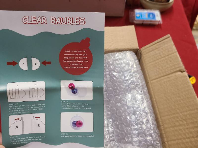 lot 243 image: MM Box of new build your own ornament bulbs