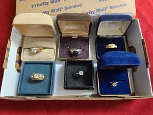 lot 120 image: JJ Collection of rings in boxes