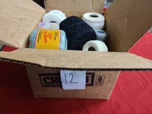 lot 150 image: JJ Box of sewing or knitting string