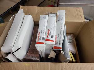 lot 192 image: LL Box of various office supplies and file folder containers
