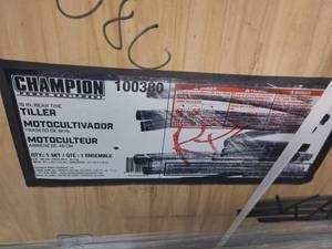 lot 20 image: New Champion 100380 19in Rear Tine Tiller