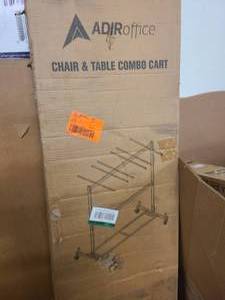 lot 34 image: Chair and Table Combo Cart