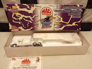 lot 132 image: MAC Tools Thunder Valley Nationals Transporter 164th Scale Die Cast