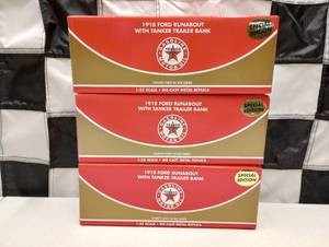 lot 341 image: Ertl Collectibles Special Edition 1918 Ford Runabout With Tanker Trailer Die Cast Coin Banks