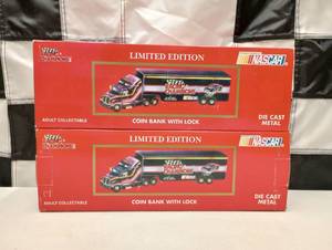 lot 347 image: Racing Champions Transporters 164th Scale Die Cast Coin Banks