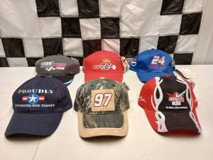lot 382 image: Nascar Racing Adjustable HatsCaps