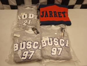 lot 405 image: (4) Assorted Nascar Sweatshirts