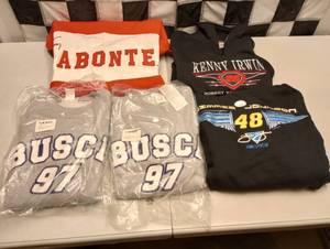 lot 406 image: (5) Assorted Nascar Sweatshirts