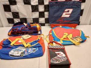 lot 425 image: Assorted Nascar Duffle Bags & Lunch Boxes