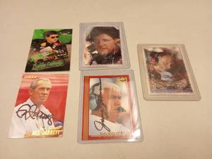 lot 542 image: (5) Autographed Nascar Collector Cards