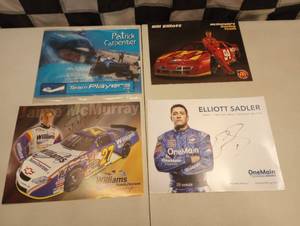 lot 544 image: (4) Autographed Nascar Hero Cards