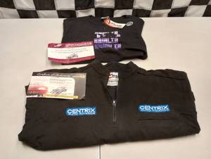 lot 553 image: Denny Hamlin Sample Shirt With COA & Ginn Racing Owned Jacket COA