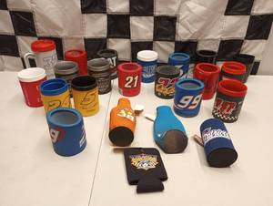 lot 664 image: Assorted Nascar Can & Bottle Koozies