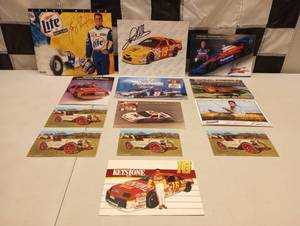 lot 718 image: Autographed Hero Cards from Nascar. Indy Car & Drag Car