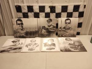 lot 726 image: (18) Artist Renditions of Nascar Drivers