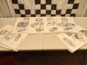 lot 728 image: Artist Dale Adkins Limited Edition Artist Renditions of Nascar Drivers