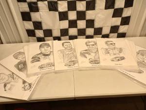 lot 729 image: Artist Dale Adkins Limited Edition Artist Renditions of Nascar Drivers
