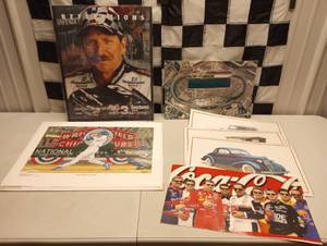 lot 731 image: Dale Earnhardt Book With A Limited Editon Baseball Picture