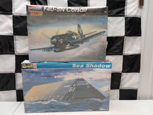 lot 801 image: Monogram F40-5N Corsair & Revell Sea Shadow Model Kits