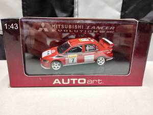 lot 835 image: Autoart Mitsubishi Lancer EVO WRC 143rd Scale Die Cast Car