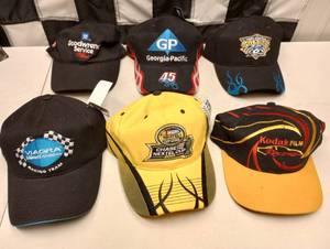 lot 957 image: (6) Assorted Nascar Adjustable HatsCaps