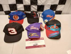 lot 959 image: (6) Assorted Nascar Adjustable HatsCaps
