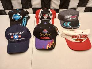 lot 961 image: (6) Assorted Nascar Adjustable HatsCaps