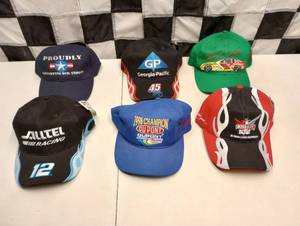 lot 962 image: (6) Assorted Nascar Adjustable HatsCaps