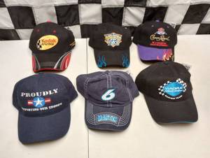 lot 964 image: (6) Assorted Nascar Adjustable HatsCaps