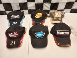 lot 965 image: (6) Assorted Nascar Adjustable HatsCaps