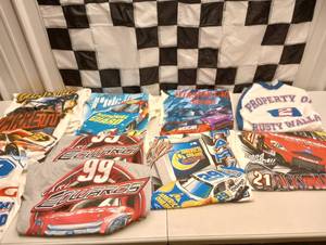 lot 1053 image: (9) Assorted 2XL Nascar Tee Shirts.