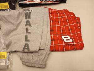 lot 1055 image: (7) Assorted Nascar Shirts, Sweatpants & Pajama Bottoms