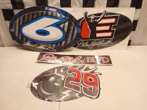 lot 1063 image: (4) Aluminum Racing Signs