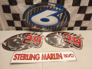 lot 1064 image: (4) Aluminum Nascar  Signs