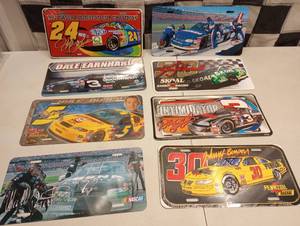 lot 1074 image: (8) Assorted Aluminum Nascar License Plates