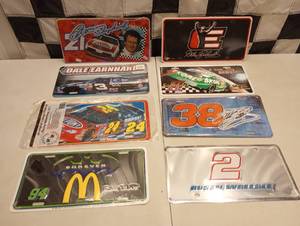 lot 1076 image: (8) Assorted Aluminum Nascar License Plates