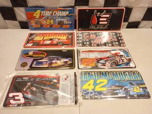 lot 1078 image: (8) Assorted Aluminum Nascar License Plates