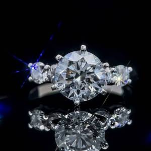 Round Brilliant Cut Diamond 6-Prong 5-Stone Engagement Ring in 14k White Gold w Independent Insurance Appraisal, Highly Detailed Report- F Color Diamond $8,150 Retail VIDEO