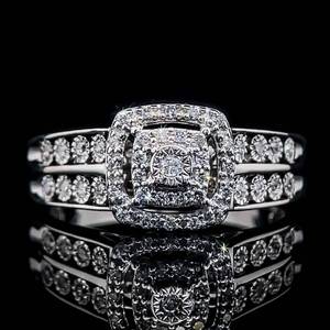 0.50 Carat Diamond Miracle Halo Double Channel Set Ring in 14k White Gold $2,500 Retail VIDEO