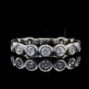 1 Carat Diamond 34 Eternity Bezel Stacking Band in 14k White Gold $2,500 Retail VIDEO