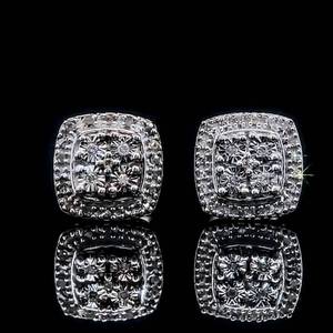 Infinity Symbol Diamond Cushion Cluster Halo Studs $375 Retail