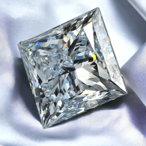 5.14 Carat Diamond Loose, Princess Cut VS2  Fancy Light Blue $23,360 Retail VIDEO