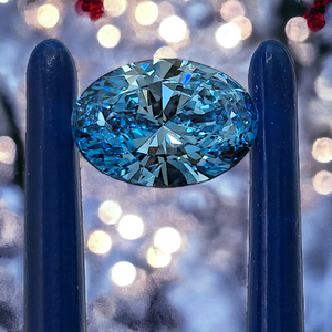 Stunning 1.04 Carat Diamond Loose, Oval Cut VS2  Fancy Vivid Blue with IGI Certification $3,250 Retail
