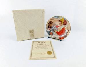 lot 78 image: Vintage 1983 Breakfast With Teddy Numbered Collector Plate Art by Jessie Willcox Smith
