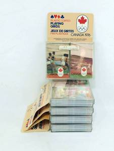 lot 40 image: Lot of 10 Decks of Vintage 1976 Canada Olympics Playing Cards
