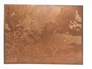 lot 13 image: Vintage David Maass Wildlife Copper Plate